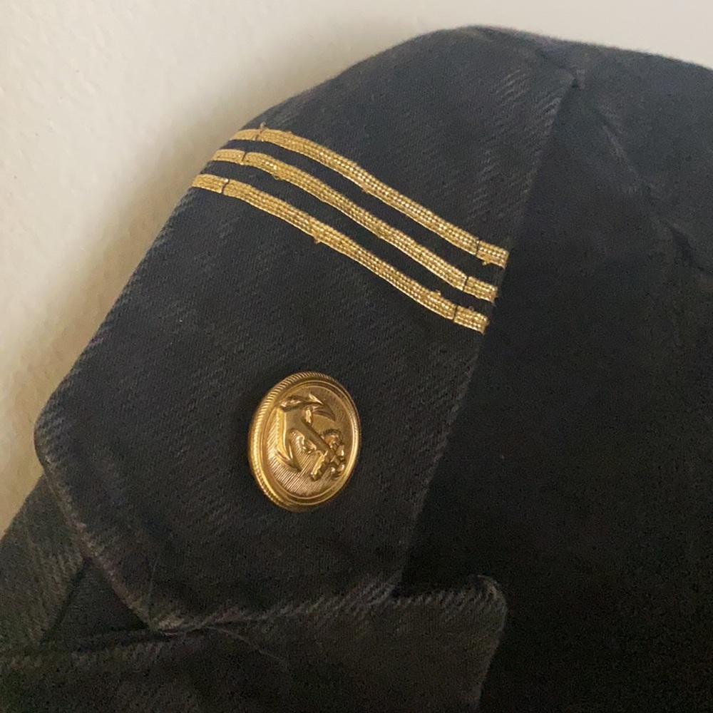 Black Military Style Blazer with Gold Accents - Picture 6 of 6